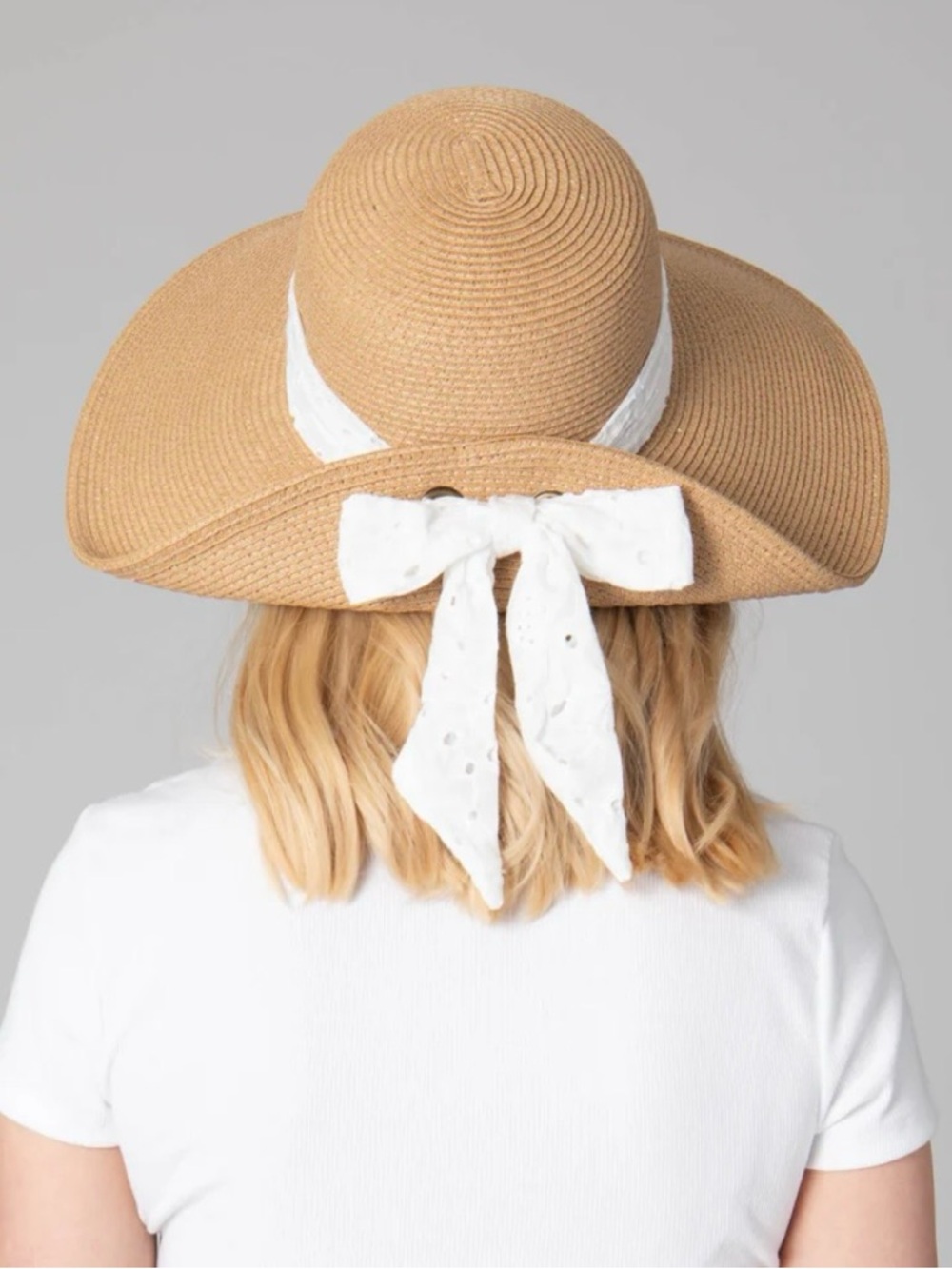 San Diego Hat Company Tan Straw Hat Fold Back with Black Band - Picture 2 of 7